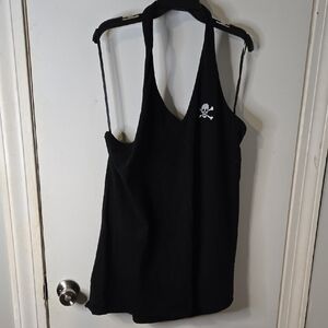 Torrid Size 6x Skull And Crossbones Black Halter Tank Top